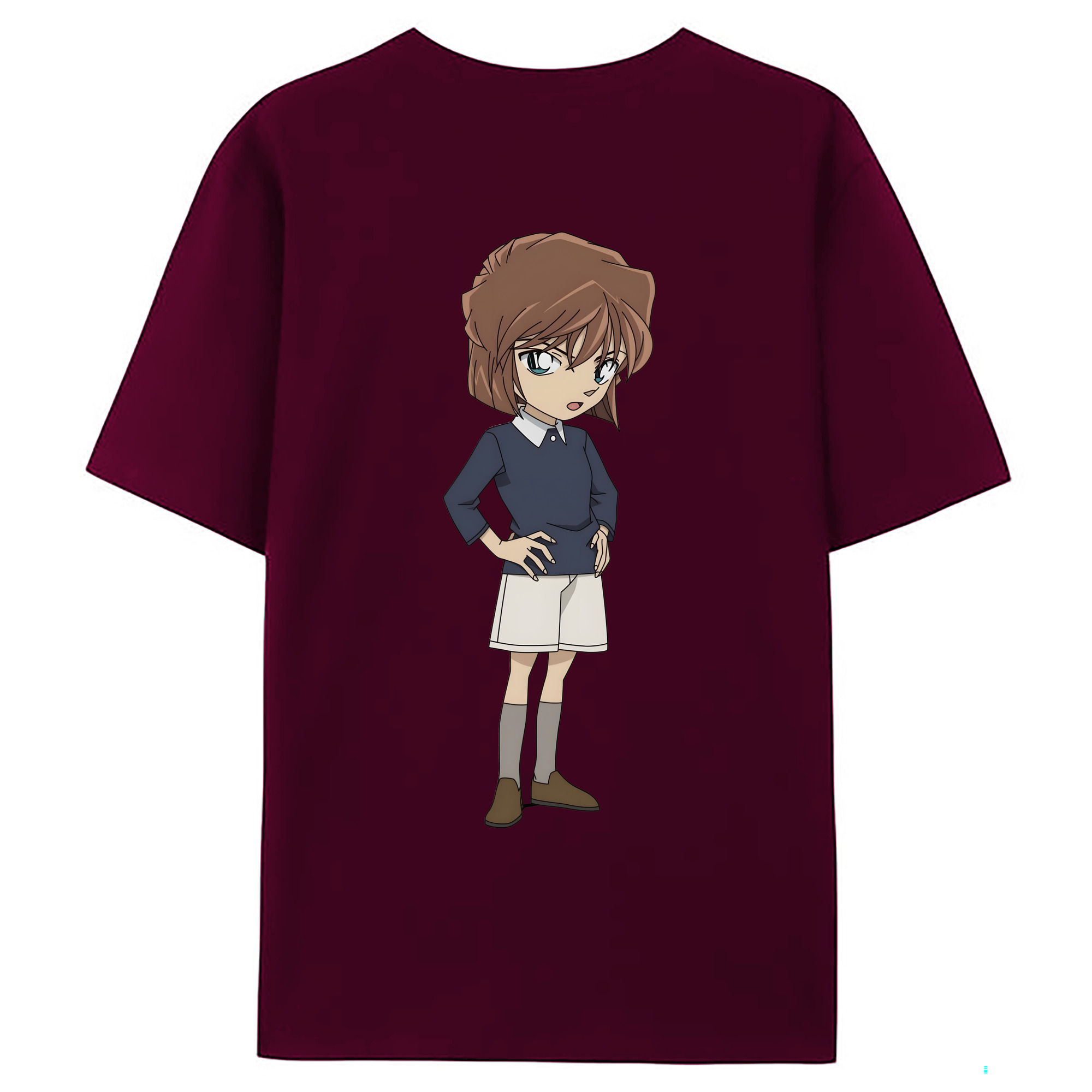 （画像用） 名探偵コナン 灰原 哀 はいばら あい Detective Conan Anita Hailey、Vi Graythorn Haibara Ai レディース半袖Tシャツ(バックプリント)